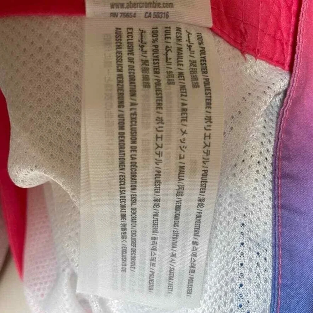 Hollister Swim Trunks Shorts Mens 28 Pink Purple Blue Mesh Lined Pockets‎